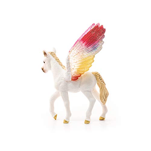 Schleich - Unicornio arcoíris alado, potro (70577)