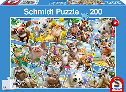 Schmidt Spiele- Puzle Infantil (200 Piezas), diseño de Selfies, Color carbón (56294)