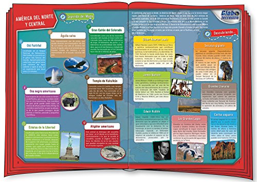 Science4you - Globo Terráqueo y Atlas Mundial, Libro Educativo, Globo Girable para Niños 6 7 8 9 10 Años