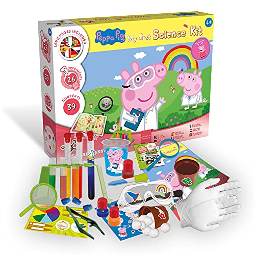 Science4you - Primer Kit de Ciencias con Peppa Pig para Niños 4+ Años, Multi Idioma - 26 Experimentos para Niños 4 Años: Burbujas de Jabon, Set Jardineria Infantil, Juegos Educativos Niños 4-7 Años