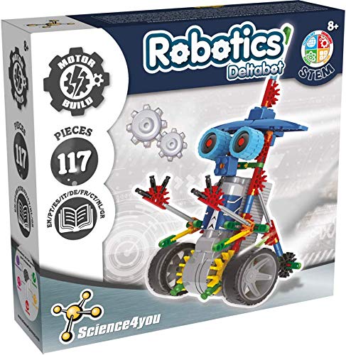 Science4you - Robotics Deltabot - Kit de Robotica con 117 Piezas, Construye tu Robot Interactivo, Juguete de Construccion, Juegos Educativos para Niños +8 Años