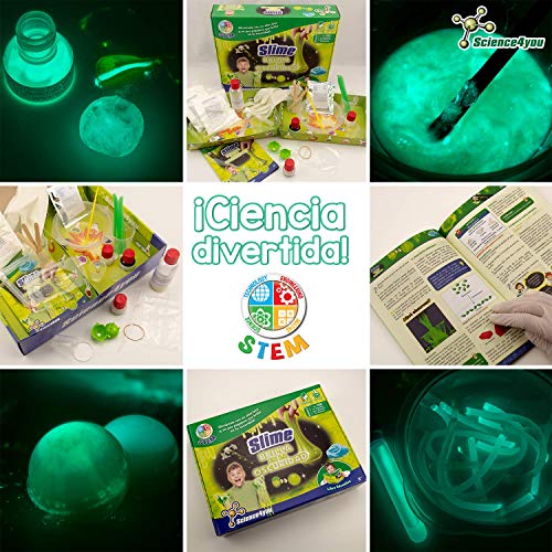 Science4You-Slime Juguete Educativo Stem para Niños +8 Años, Slime Brilla Oscuridad, Multicolor (611672)