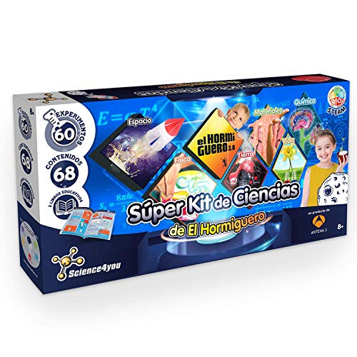 Science4you-Super Kit de Ciencias de El Hormiguero – Juguete Científico 60 Experimentos y un Libro Educativo, Regalo Original para Niños de 8 Años y más, Multicolor (80002755)