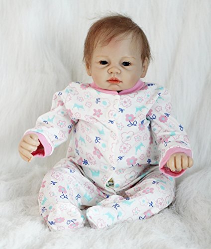 Scnbom 22pulgadas 55cm Bebes Reborn Silicona muñecas niñas Reales Baby Dolls Girls Realista Toddler Recien Nacidos niño Verdadero Originales Ojos Abiertos