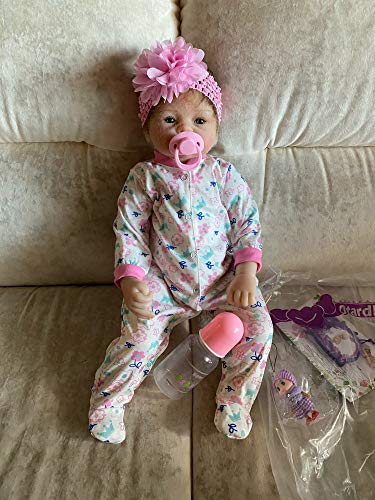 Scnbom 22pulgadas 55cm Bebes Reborn Silicona muñecas niñas Reales Baby Dolls Girls Realista Toddler Recien Nacidos niño Verdadero Originales Ojos Abiertos