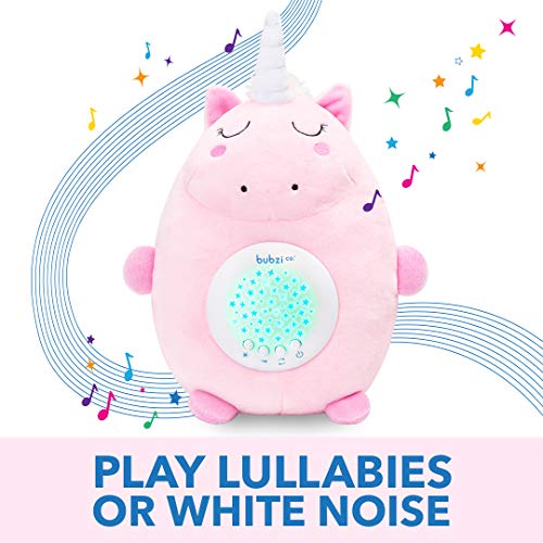 Sensor Activado Por el llanto Del Bebé Peluche Para Bebé Unicornio - Máquina de Ruido Blanco – Luz quitamiedos infantil – Regalo para Bebé Niña - Calmante del Sueño – Regalo para Recién Nacido