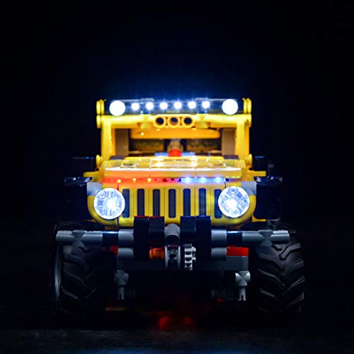 SEREIN Juego de iluminación LED para Lego Technic Jeep Wrangler, lámpara USB, compatible con modelo de construcción Lego 42122 (sin set Lego)