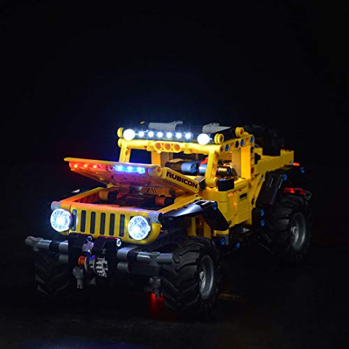 SEREIN Juego de iluminación LED para Lego Technic Jeep Wrangler, lámpara USB, compatible con modelo de construcción Lego 42122 (sin set Lego)