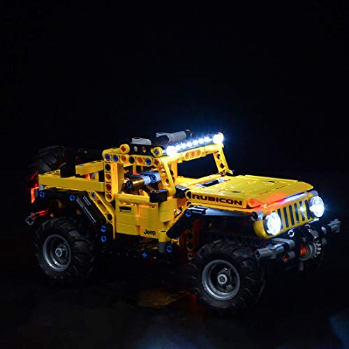 SEREIN Juego de iluminación LED para Lego Technic Jeep Wrangler, lámpara USB, compatible con modelo de construcción Lego 42122 (sin set Lego)