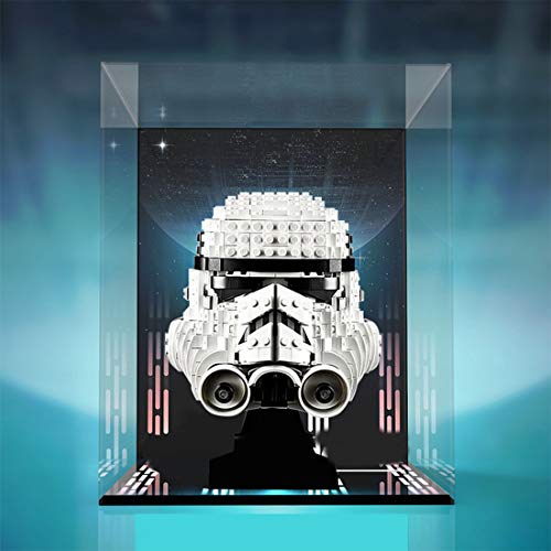 SEREIN Vitrina de acrílico de 3 mm compatible con casco Lego Star Wars Stormtrooper 75276 (sin juego de Lego)