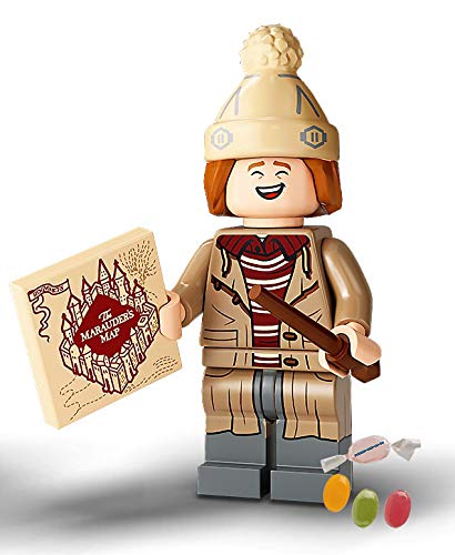 Serie 2 Lego® 71028 Harry Potter™ Minifiguras 11 George Weasley adicional, 1 x Sticker-und-Co Fruchtmix Bonbon