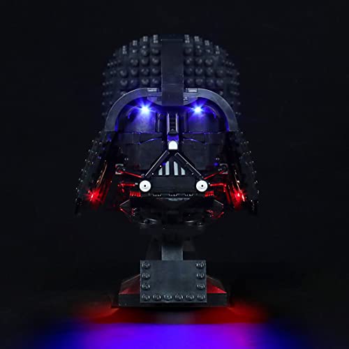 SESAY Juego de iluminación personalizable para casco Lego Star Wars Darth-Vader de Lego, juego de iluminación LED, compatible con Lego 75304 (sin juego de Lego), versión básica