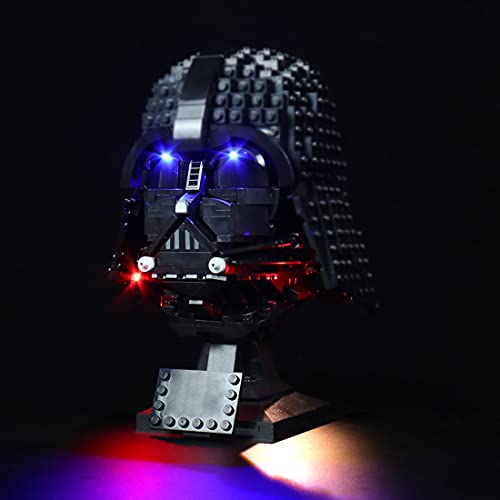 SESAY Juego de iluminación personalizable para casco Lego Star Wars Darth-Vader de Lego, juego de iluminación LED, compatible con Lego 75304 (sin juego de Lego), versión básica