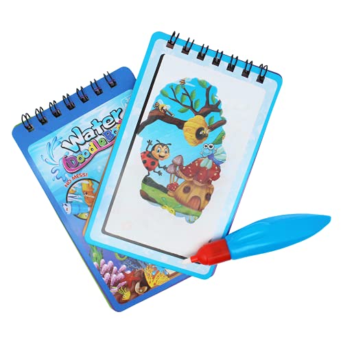 Set De 2 Libros Para Colorear Con Agua | Cuadernos Infantiles Water Doodle Para Pintar Con Rotuladores | Juguetes Educativos De Pintura Para Niños