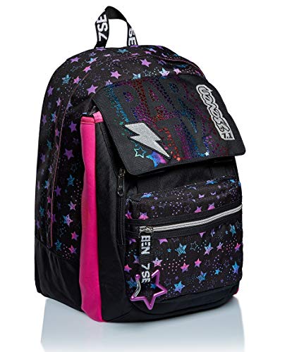 Seven - ZAINO MIX - DANCE PARTY, MEZCLA DE MOCHILA - FIESTA DE BAILE Unisex Niños, Nero, Unica