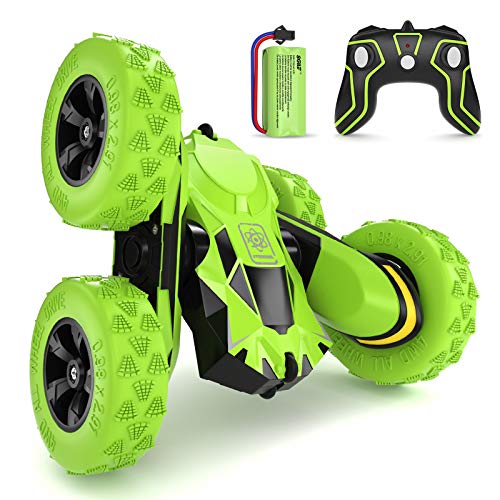 SGILE Coche Teledirigido, 2.4 GHz RC Coche Acrobacia Rotación Volteo de 360 Grados, con Batería Recargable, Regalo para niños