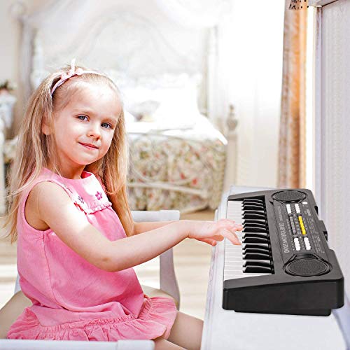 Shayson Teclado Electrónico Piano 37 Teclas,Teclado de Piano Portátil para niños con Fuente de Alimentación, Música Digital ,Educativa Regalo para Niños/Principiante Negro