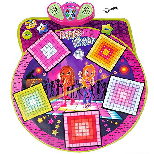 SHDT Juguetes Portátiles Baile Desafío Rhythm & Batir Playmat De Música Aprendizaje Y Entretenimiento, Light Up Dance Mat para Niños Y Niños,A