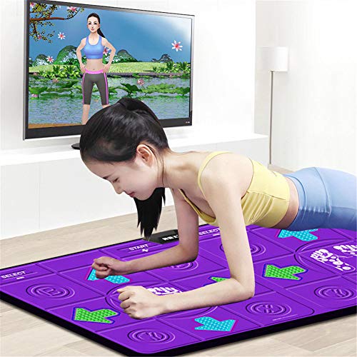 SHDT Manta De Baile Insonorizadas Game Pad, Doble Inalámbrico Masaje Dance Mat, TV por Ordenador De Doble Uso Somatosensorial Juego De Baile Máquina,A