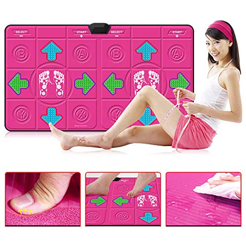 SHDT Manta De Baile Insonorizadas Game Pad, Doble Inalámbrico Masaje Dance Mat, TV por Ordenador De Doble Uso Somatosensorial Juego De Baile Máquina,A