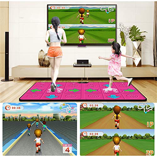 SHDT Manta De Baile Insonorizadas Game Pad, Doble Inalámbrico Masaje Dance Mat, TV por Ordenador De Doble Uso Somatosensorial Juego De Baile Máquina,A