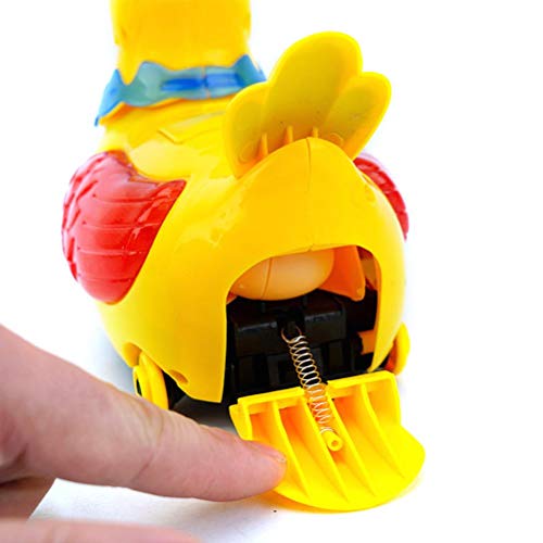 shenruifa Juguete eléctrico para gallina poniendo huevos de gallina, divertido juguete para caminar con luz colorida y música interactivos, juguete de gallina eléctrico creativo con 3 huevos