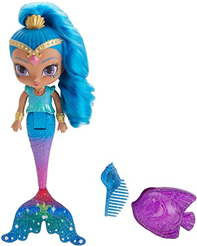 Shimmer and Shine Muñeca Shine Sirena mágica, juguete +3 años (Mattel FHN42)