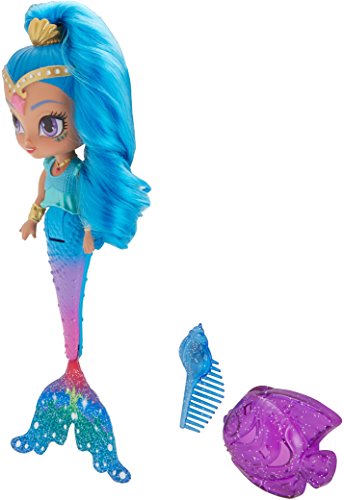 Shimmer and Shine Muñeca Shine Sirena mágica, juguete +3 años (Mattel FHN42)