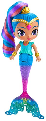 Shimmer and Shine Muñeca Shine Sirena mágica, juguete +3 años (Mattel FHN42)