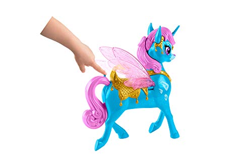 Shimmer & Shine- Shine y Zahracornio mágico Volador, muñeca con Unicornio de Juguete, Multicolor (Mattel GCM02)