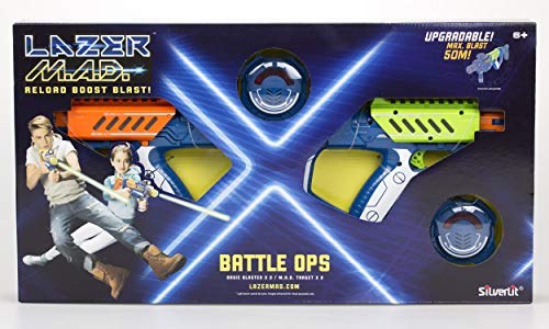 SilverLit Lazer M.A.D. Battle OPS, (set de dos pistolas básicas), color negro (86845) , color/modelo surtido