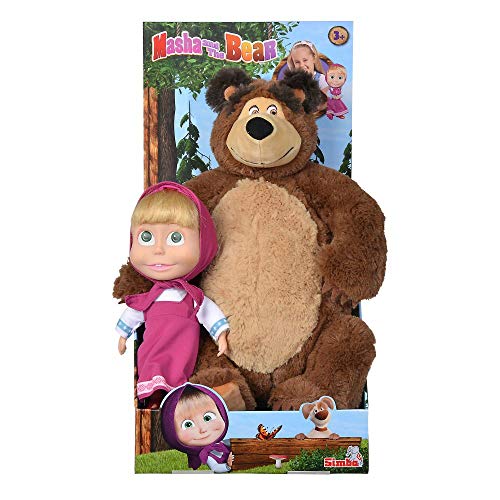 Simba Oso Masha And The Bear Muñeca Con Peluche, multicolor (9301016)