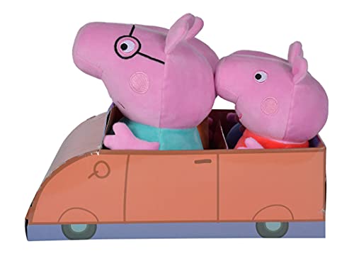 Simba Peluches familia Peppa Pig en caja coch, color 1. (109261006)