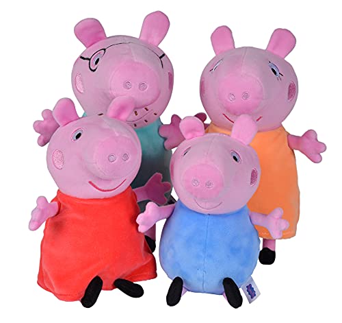 Simba Peluches familia Peppa Pig en caja coch, color 1. (109261006)