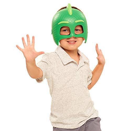 Simba PJ Masks 109402091 - Máscara de Gecko con Banda elástica para Disfraz, Color Verde, 20 cm, para niños a Partir de 3 años