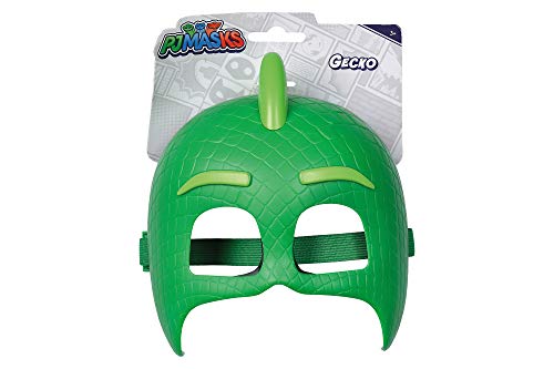 Simba PJ Masks 109402091 - Máscara de Gecko con Banda elástica para Disfraz, Color Verde, 20 cm, para niños a Partir de 3 años