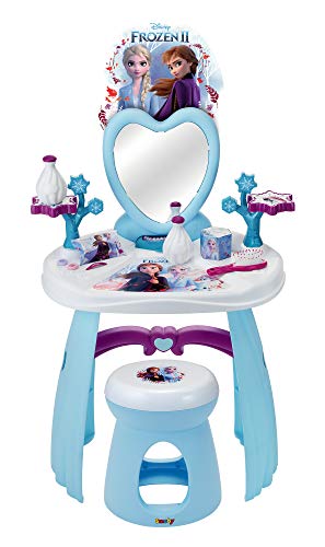 Simba Toys- Frozen 2-Tocador con taburete-10 Accesorios-práctico y Decorativo (Smoby 320234), Color