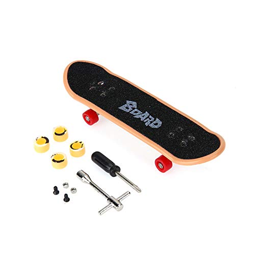 Sipobuy 2 Piezas DIY Asamblea Mini Finger Skateboard Deck Truck Skate Park Board, Boy Kids niños presentes