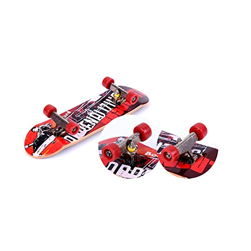 Sipobuy 2 Piezas DIY Asamblea Mini Finger Skateboard Deck Truck Skate Park Board, Boy Kids niños presentes