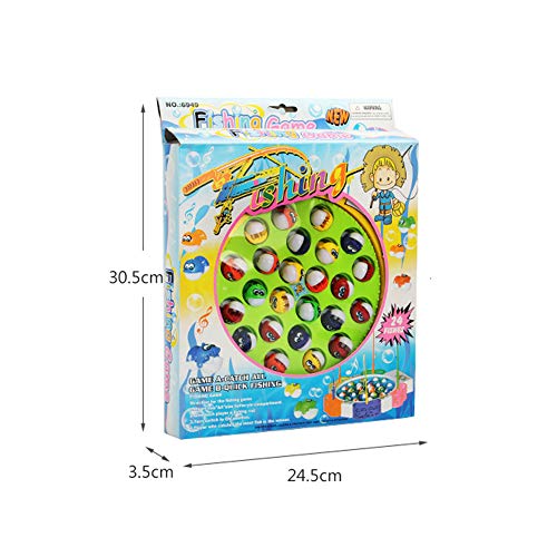 Sipobuy Go Fishing Game Fish Toy Juego de Mesa Musical con 5 cañas de Pescar Juego de rol de Mesa giratoria Regalos para niños Chicas Niños 3 4 5 años de Edad