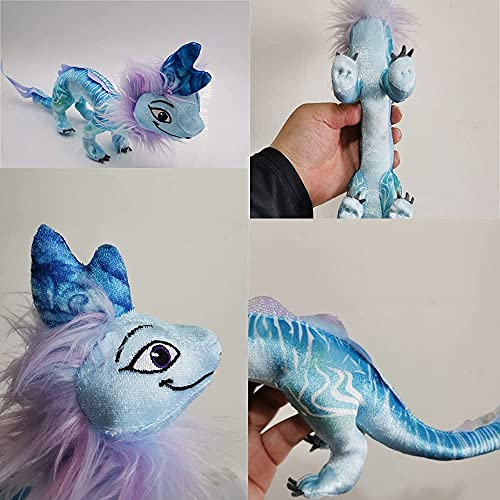 Sisu Dragon Soft Toy, 17,7 Pulgadas Tuk Tuk Raya Plush Stuffed Animals Plush Doll Set para fanáticos del Anime (Blue+Brown)