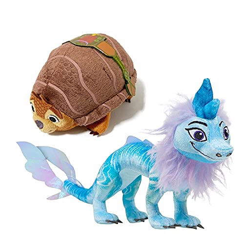 Sisu Dragon Soft Toy, 17,7 Pulgadas Tuk Tuk Raya Plush Stuffed Animals Plush Doll Set para fanáticos del Anime (Blue+Brown)