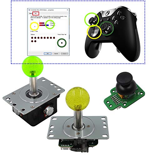 SJ@JX Arcade Game Controller 3D Gamepad Analog Stick Sensor Fly Joystick Microswitch MX LED Button USB Encoder Light Cable for PC PS3 Nintendo Switch Xbox 360 Android Raspberry Pi