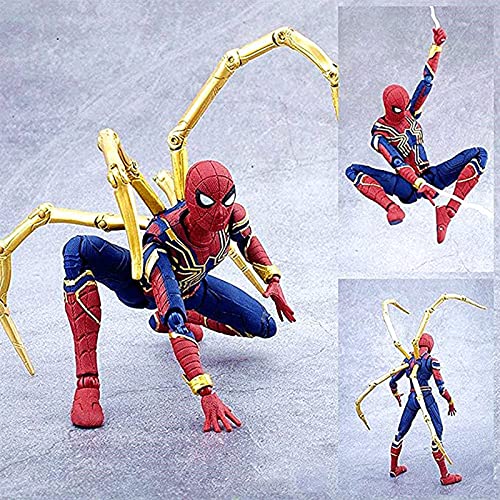 SJS Figura de acción de Iron Spiderman Avengers Infinity War colección de Juguetes de superhéroe de 6 Pulgadas, con Pieza de construcción y Accesorio