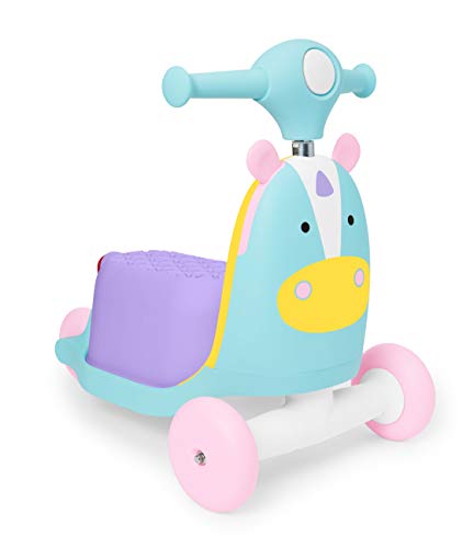 Skip Hop Zoo Juguete 3 en 1 para Montar en Bicicleta, Unicornio