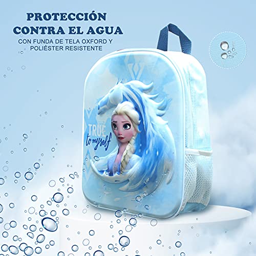 Skyline Mochila Escolar 3D, Frozen, Mochila Infantil para Niños, 25x31x10 CM, Mochila Poliéster+EVA, Material Escolar, Vuelta al Cole, Ideal para Niños