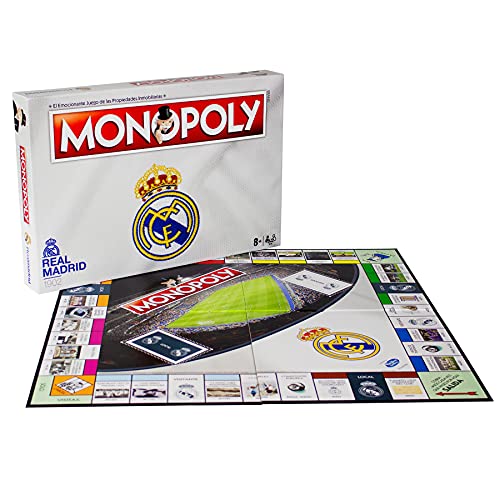 SKYLINE, Monopoly Real Madrid FC, Juego de Mesa, Juego de Estrategia, Multicolor, Talla Única (Versión Inglés)