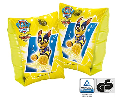 Smart Planet Manguitos de la Patrulla Canina – Manguitos hinchables – Ayuda de natación para niños de 1 – 6 años – 11 – 30 kg – Amarillo – Chase