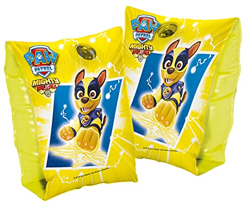 Smart Planet Manguitos de la Patrulla Canina – Manguitos hinchables – Ayuda de natación para niños de 1 – 6 años – 11 – 30 kg – Amarillo – Chase