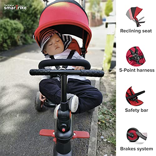 Smartrike STR3 - Triciclo Plegable para niños (1,2,3 años), Color Rojo